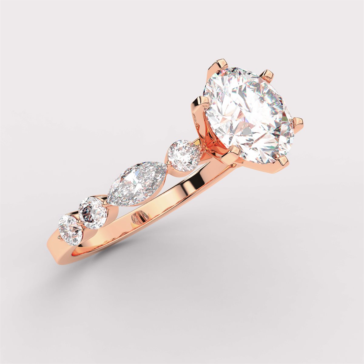 Regal Diamond Engagement Ring with IGI Certified Lab Grown Diamond