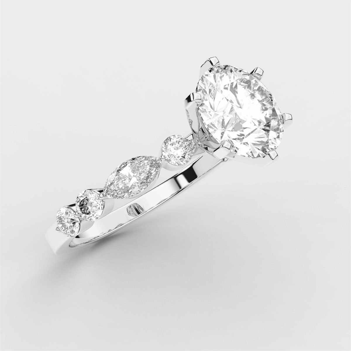 Regal Diamond Engagement Ring with IGI Certified Lab Grown Diamond