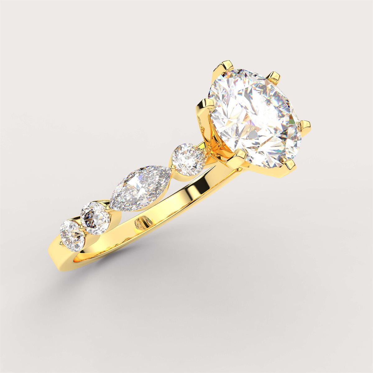 Regal Diamond Engagement Ring with IGI Certified Lab Grown Diamond
