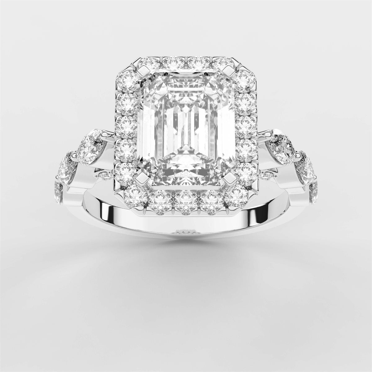 Elegant Diamond Halo Engagement Ring with Marquise Accents






 with IGI Certified Lab Grown Diamond