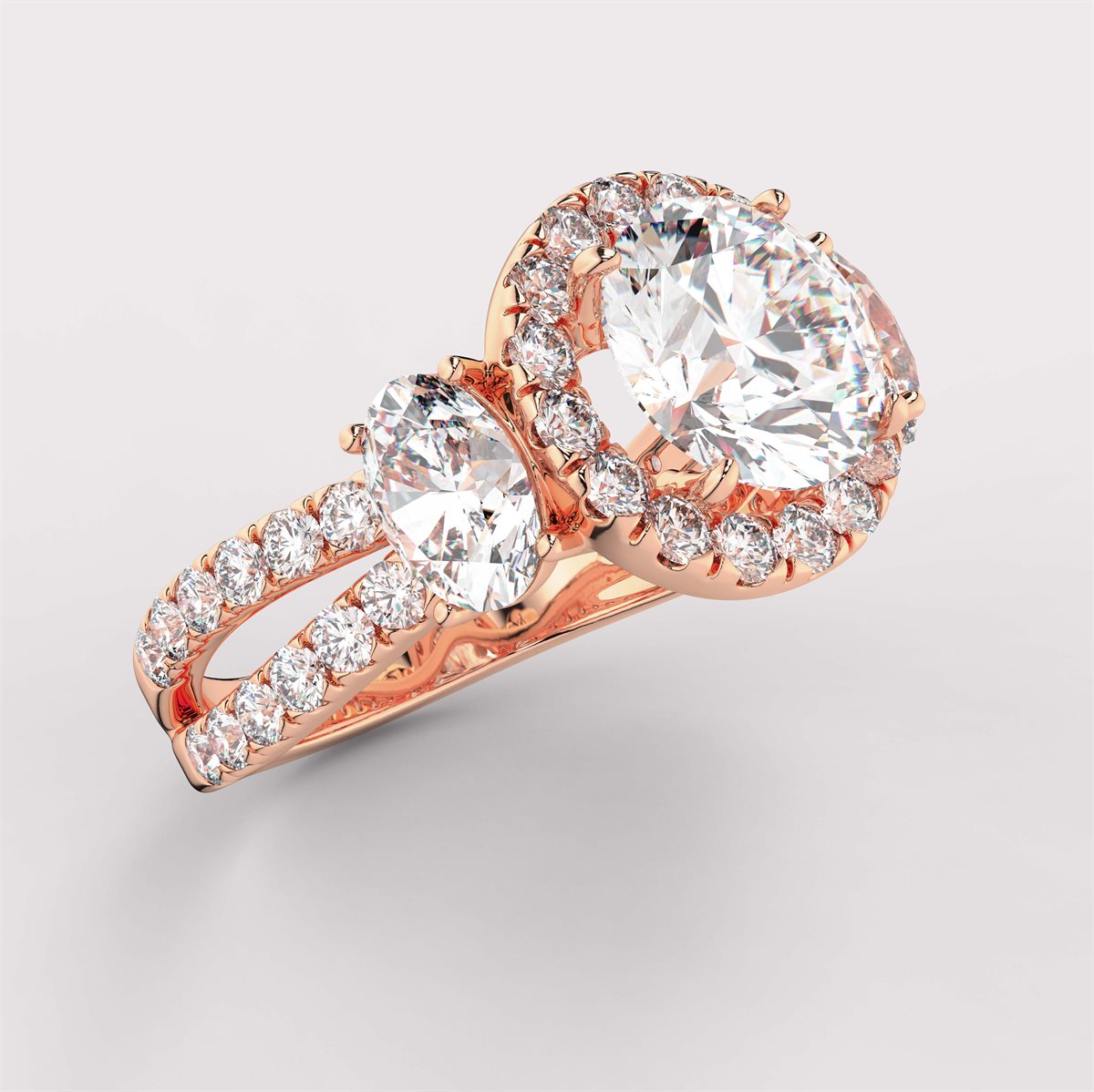 Split Shank Diamond Engagement Ring with IGI Certified Lab Grown Diamond