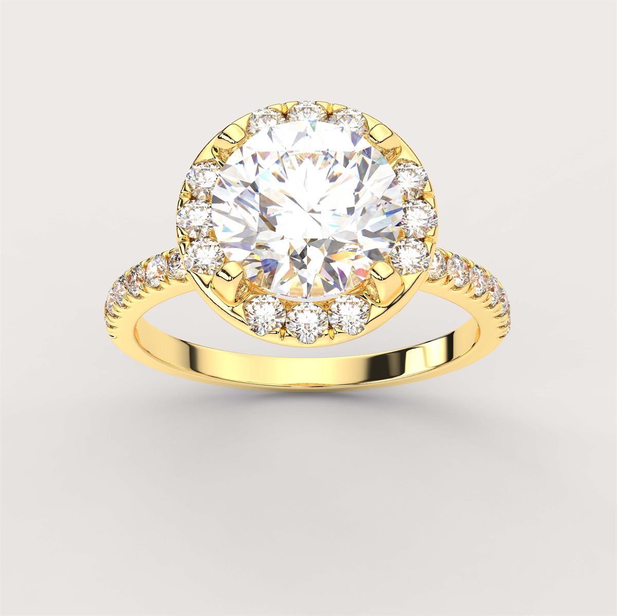 Diamond Hidden Halo Engagement Ring with IGI Certified Lab Grown Diamond