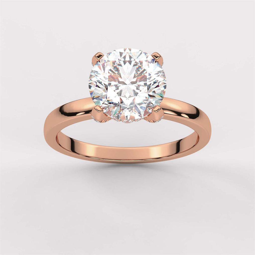 Diamond Hidden Halo Engagement Ring with IGI Certified Lab Grown Diamond