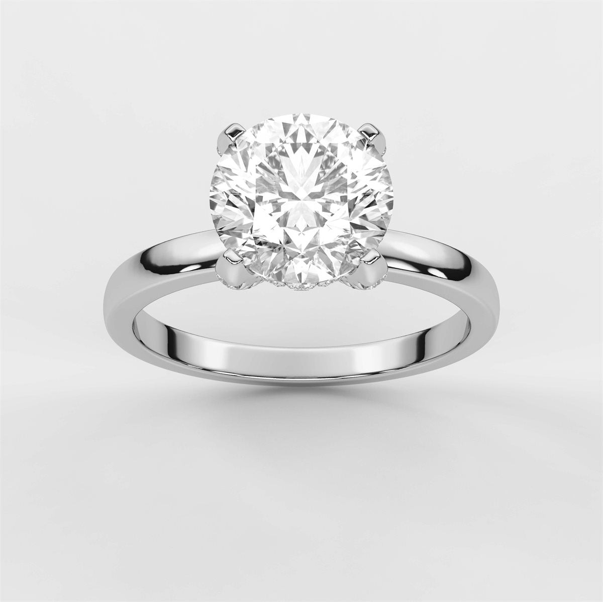 Diamond Hidden Halo Engagement Ring with IGI Certified Lab Grown Diamond
