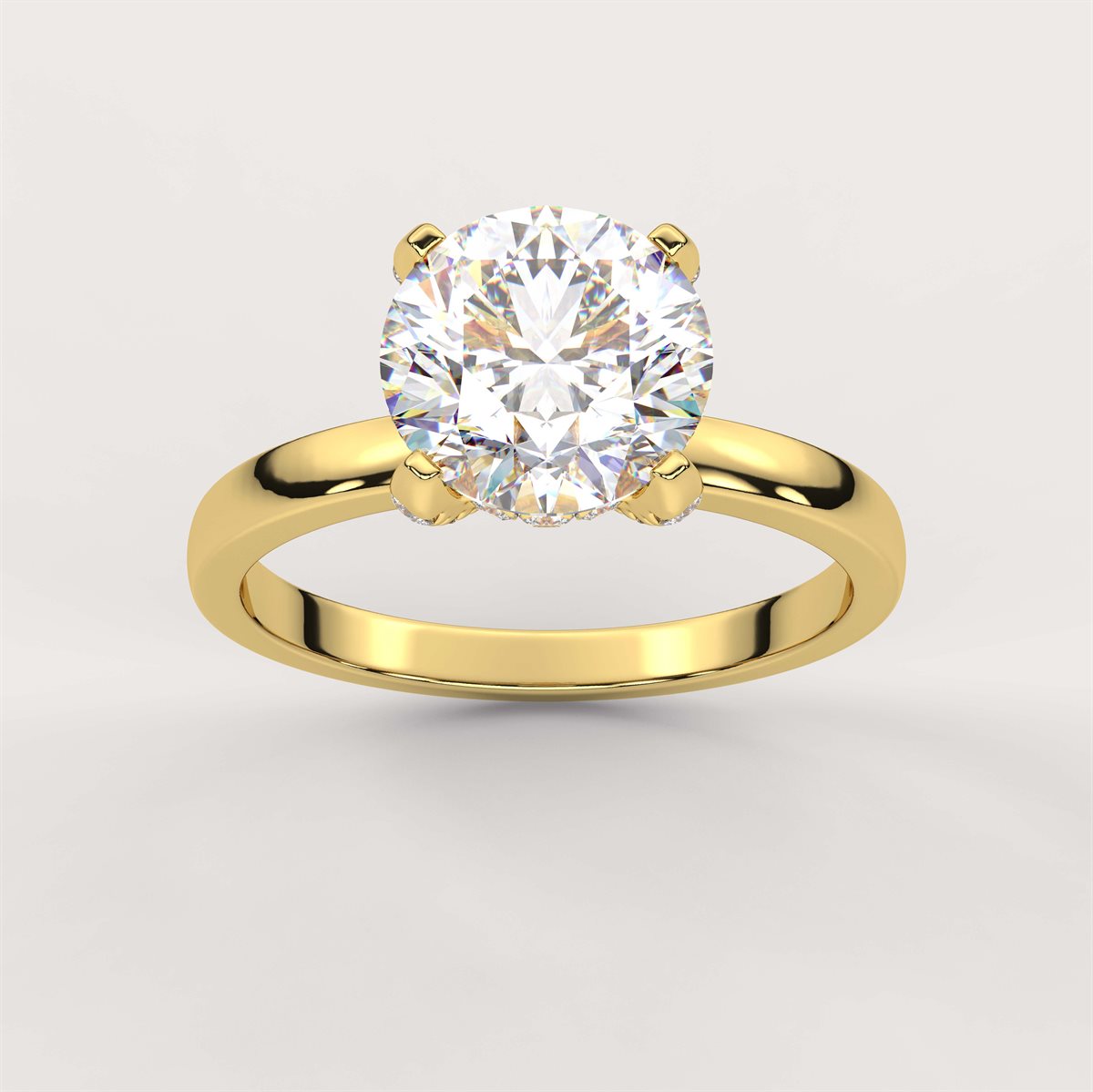 Diamond Hidden Halo Engagement Ring with IGI Certified Lab Grown Diamond