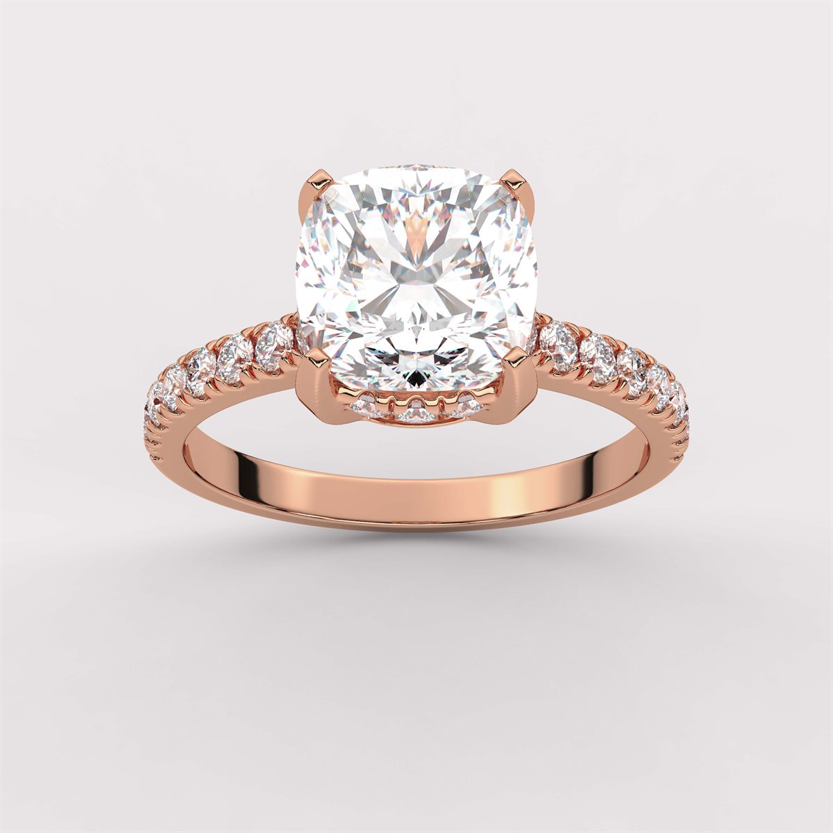 Petite Bloom Diamond halo Engagement Ring with IGI Certified Lab Grown Diamond