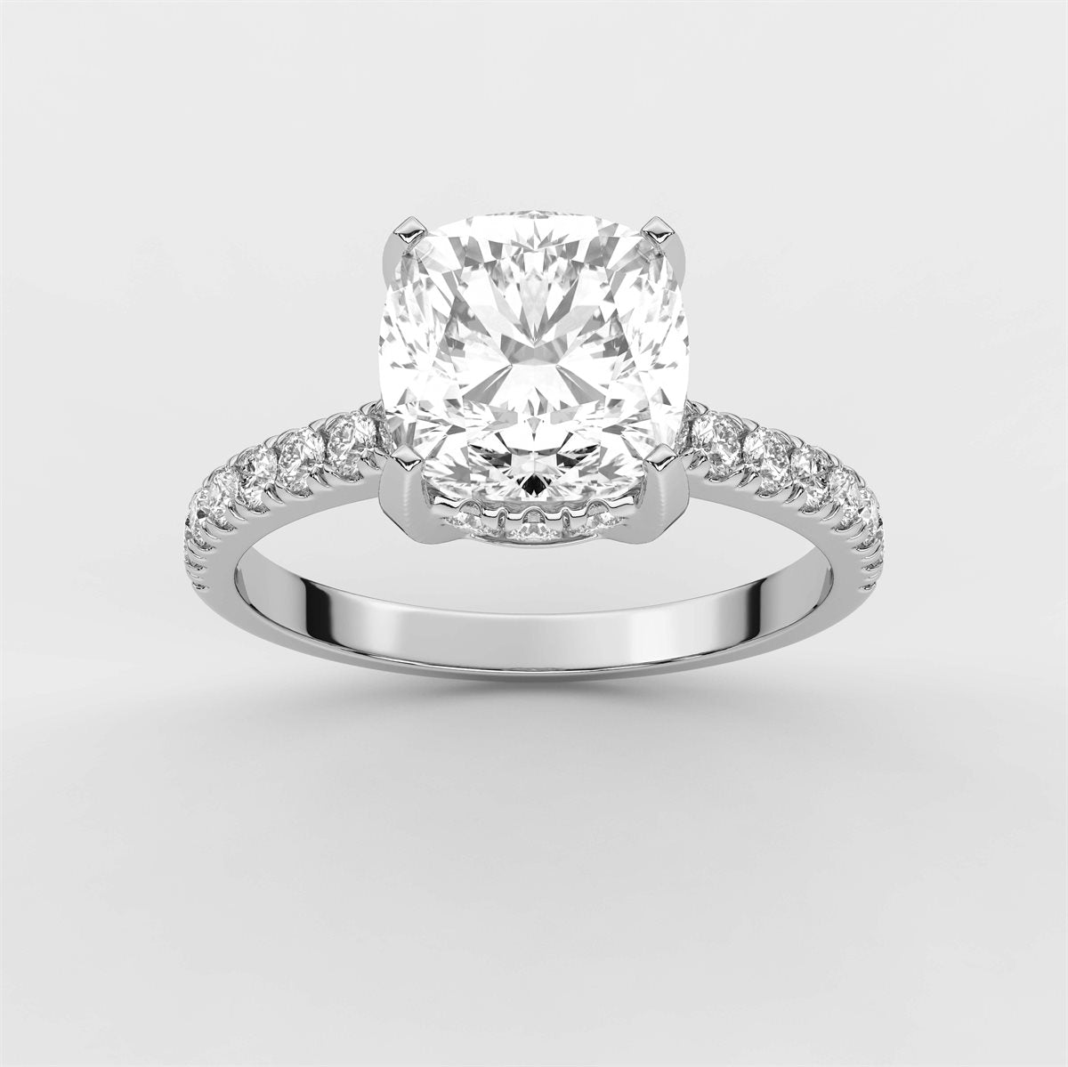Petite Bloom Diamond halo Engagement Ring with IGI Certified Lab Grown Diamond