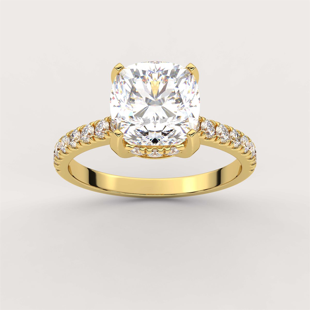 Petite Bloom Diamond halo Engagement Ring with IGI Certified Lab Grown Diamond